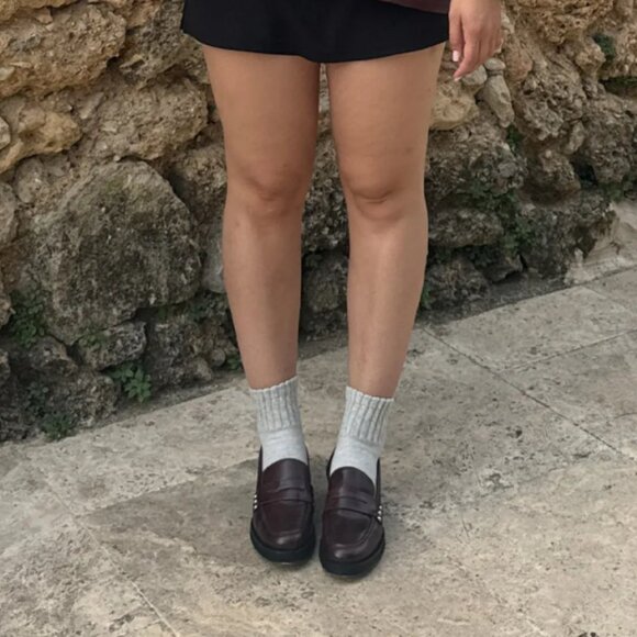 NEW DOLCE VITA Leather Aliane Loafers in mulberry for women 725 3j2 - Picture 8 of 9